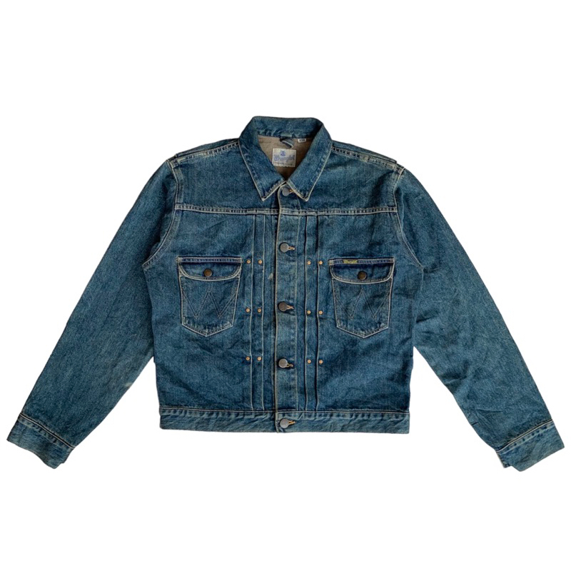 vintage wrangler blue bell buckleback denim jacket