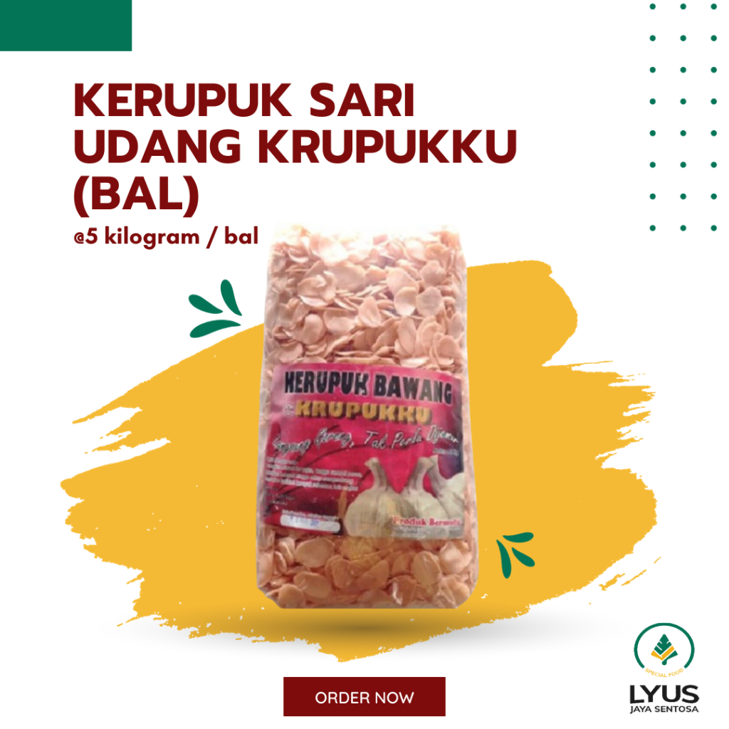 

Kerupuk / Krupuk Sari Udang Kerupukku @5kg (BAL)