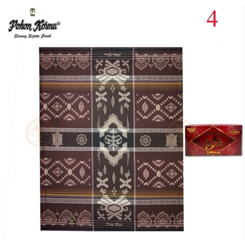 Sarung Tenun Benang 9000 Pohon Korma Platinum Toraja
