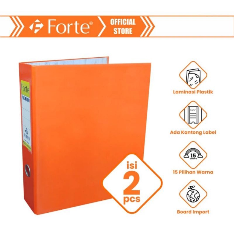 

(2 Pcs) Odner / Ordner Folio Forte Enduro+ Premium Glossy 75 mm (Orange)