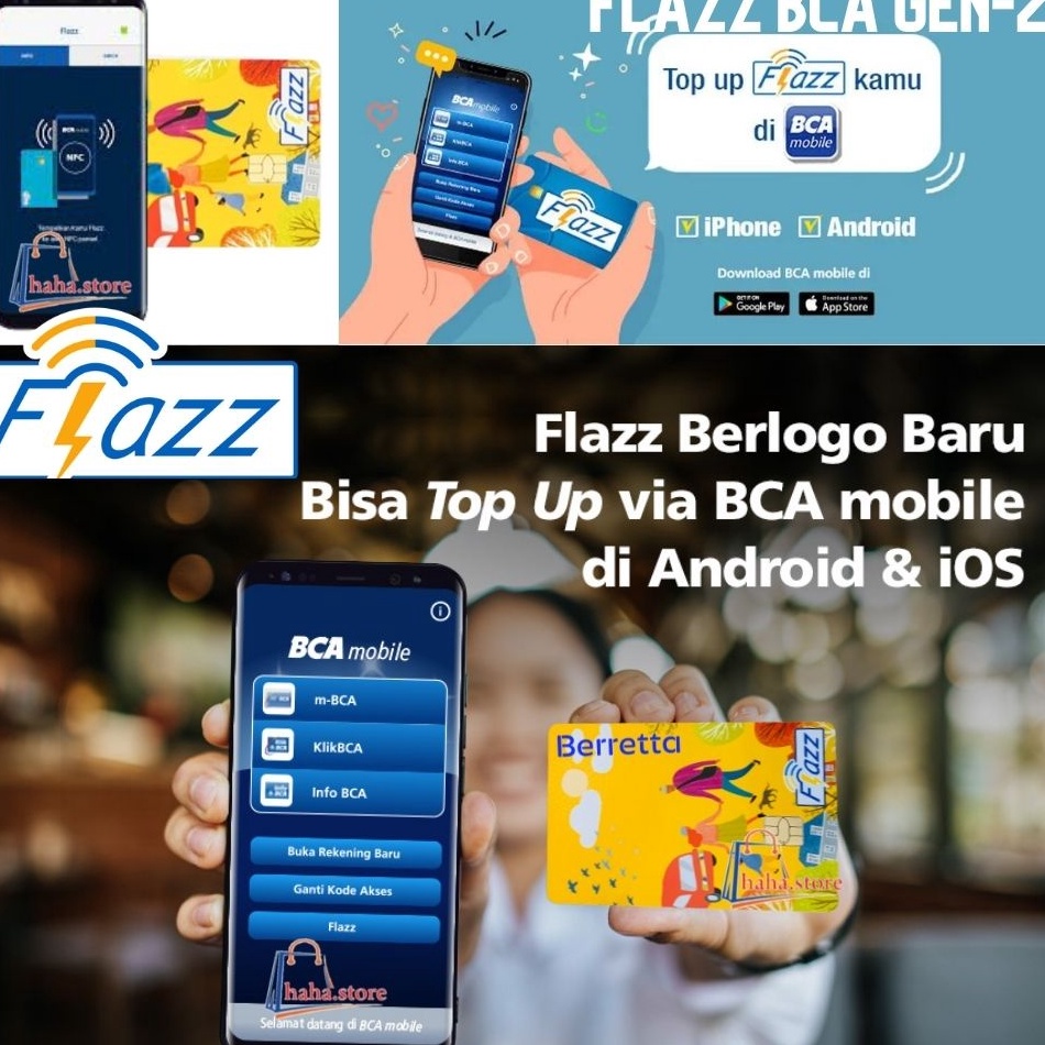 Kartu Flazz Reguler Biru Berlogo Baru  Flazz BCA Gen 2  Kartu Flazz BCA