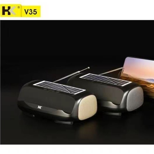 SPEAKER BLUETOOTH HK V35 + SOLAR PANEL MANTUL BASSNYA KAK
