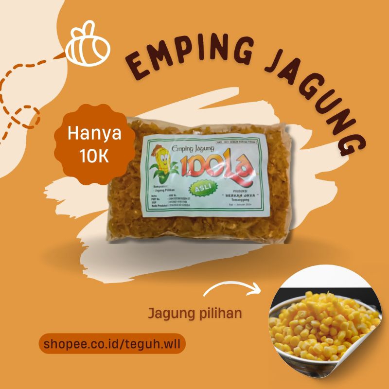 

Emping jagung, kripik jagung, cemilan sehat, makanan ringan, aneka kripik