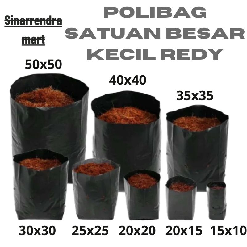 polybag polibag semai 40x40 35x35 30x30 25x25 ecer satuan - POLYBAG PERLEMBAR UKURAN BESAR