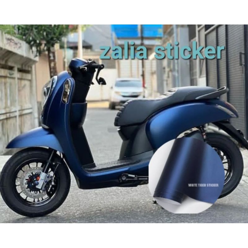 SKOTLET STIKER MOTOR BIRU NAVY METALIK DOFF SKOTLET BIRU NAVY METALIK DOFF STIKER NAVY SCOTLITE NAVI