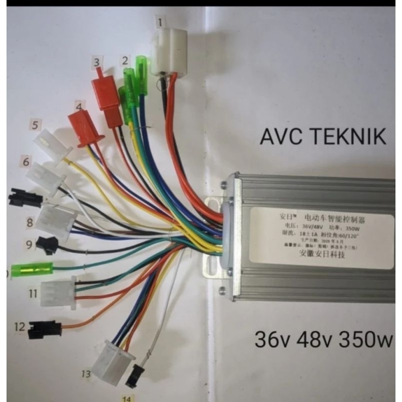 controller bldc universal  36v-48v 350w sepeda listrik