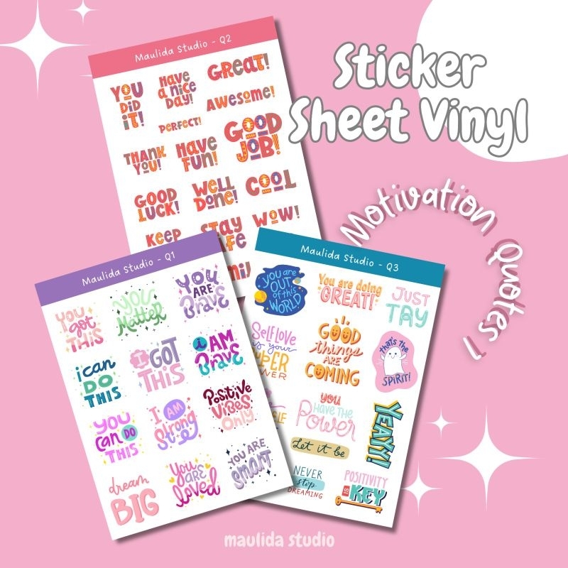 

Sticker Motivasi | Quotes Sticker | Sticker sheet aesthetic kata bijak | Sticker Jurnal vinyl