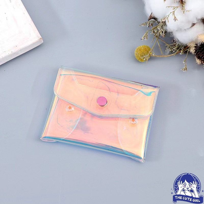 Hologram pvc pouch , dompet kartu, dompet koin, uang - Stazionario