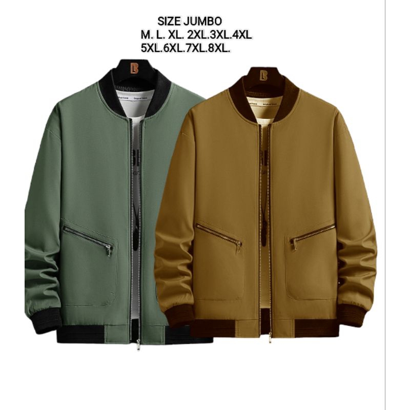 Jaket Motor Riding Bomber pria Parasit Peremiun Jumbo