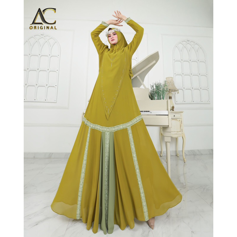 gamis ac original | Delvera series | gamis syari terbaru | gamis syari polos