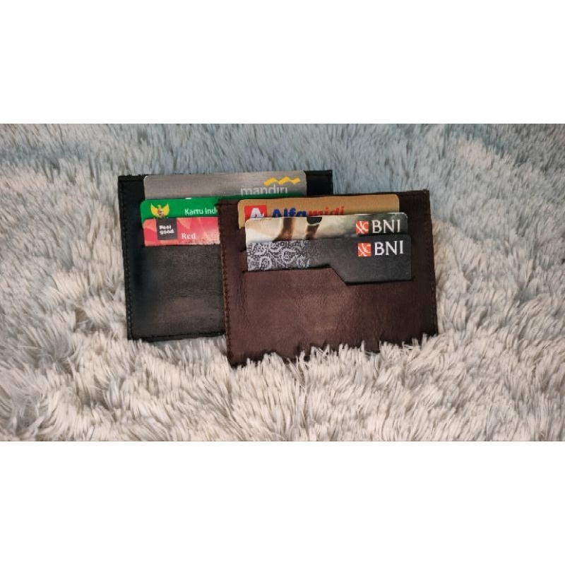Dompet Kartu Kulit Asli (Kulit Crazy Horse)