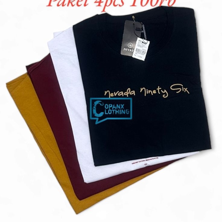 FSASH SALE 4 Pcs 1 rb Kaos Nevada Pria Distro Dewasa Keren Premium Original Termurah Terlaris Terbar