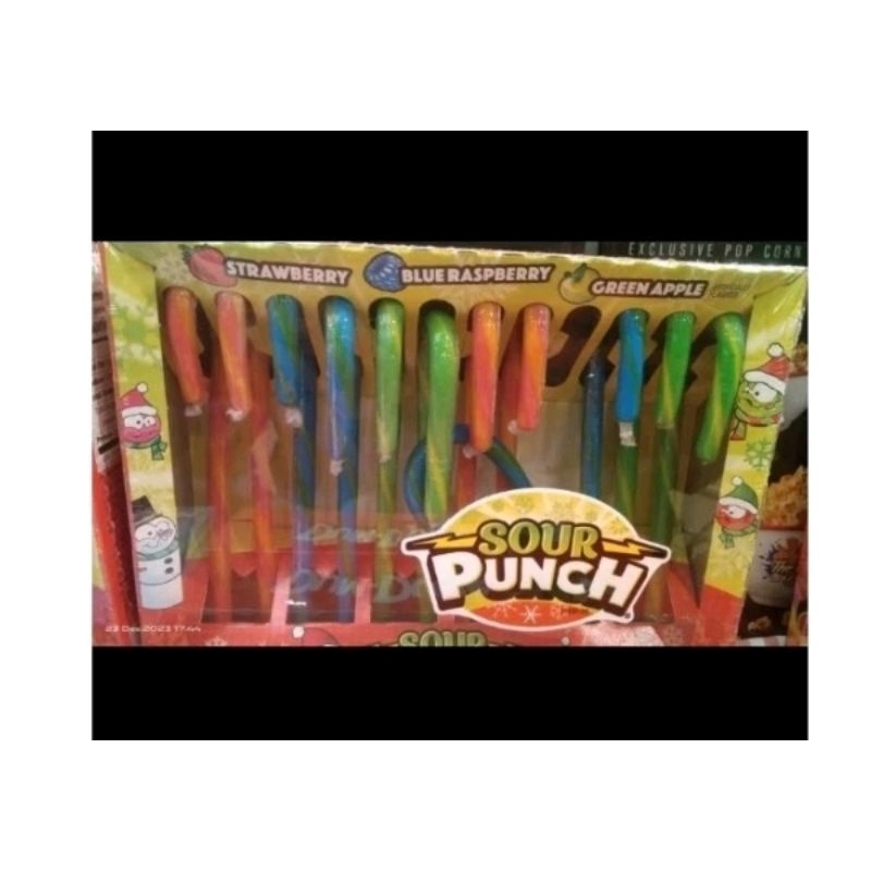 

permen tongkat candy can sour punch strawberry blurasberry green Apple