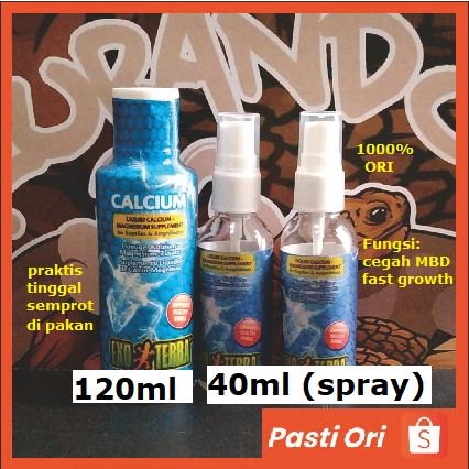 Kalsium Cair Exoterra Liquid Calcium Exo Terra Reptil Torto