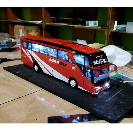 Skala43 (Custom Livery) Miniatur Bus Indonesia Skala 1/43 Spek Full Interior Lampuan Miniatur Bis