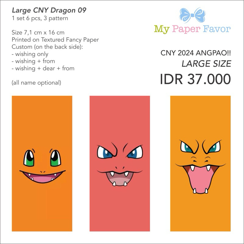 

My Paper Favor Angpao CNY Dragon Pokemon