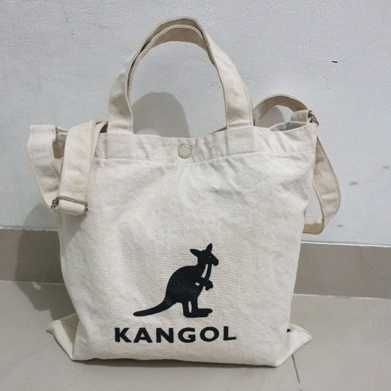 Tas Preloved Kangol Original GOOD CONDITION Lengkap tag semua tali panjang dan pendek