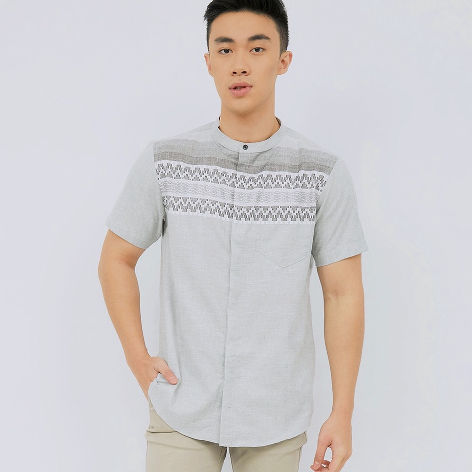 ORIGINAL M231 Kemeja Pria Koko Pendek Abu 2326B