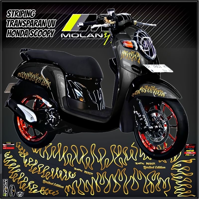 Decal Sticker Striping Variasi Transparan Uv Scoopy Api New Scoopy Api Scoopy Karbu Api Scoopy Fi Ap