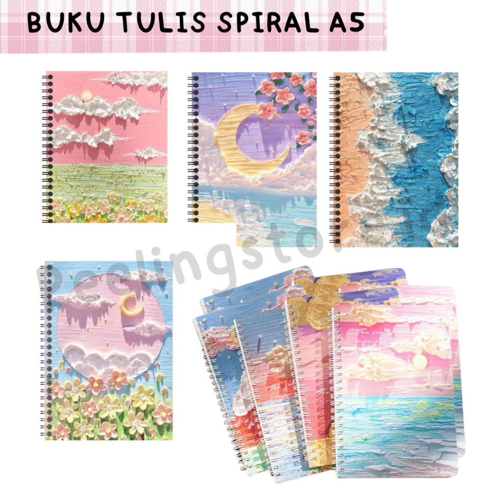 

Dried Flowers Buku Tulis Catatan Notebook Ring A5 / Notebook Journal / Buku Tulis A5 Spiral Notebook Aesthetic / Spiral Buku Agenda
