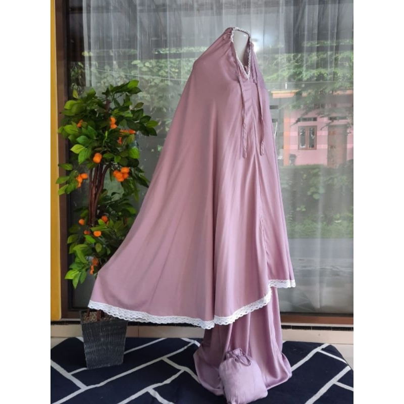 Mukena Rayon jumbo ( Rayon printing ) free tas/mukena murah rayon adem