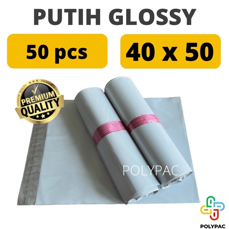 

Terbaru Polymailer PUTIH GLOSSY 4x5 isi 5 pc Polymailer Putih Premium YW