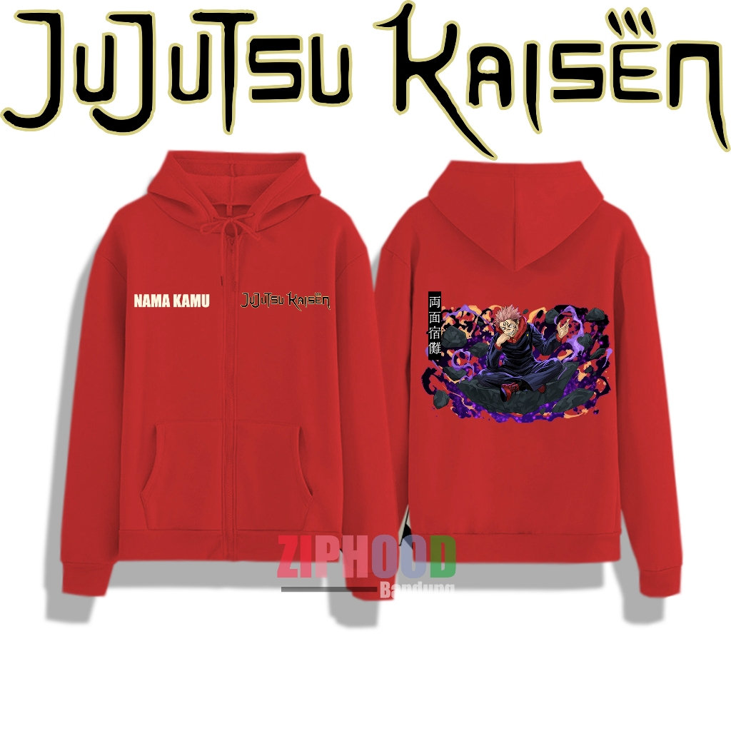 ZIPHOOD BANDUNG - Jaket Hoodie Zipper Anak Laki Laki Jujutsu Kaisen Yuji Itadori - Jaket Anak Jujuts