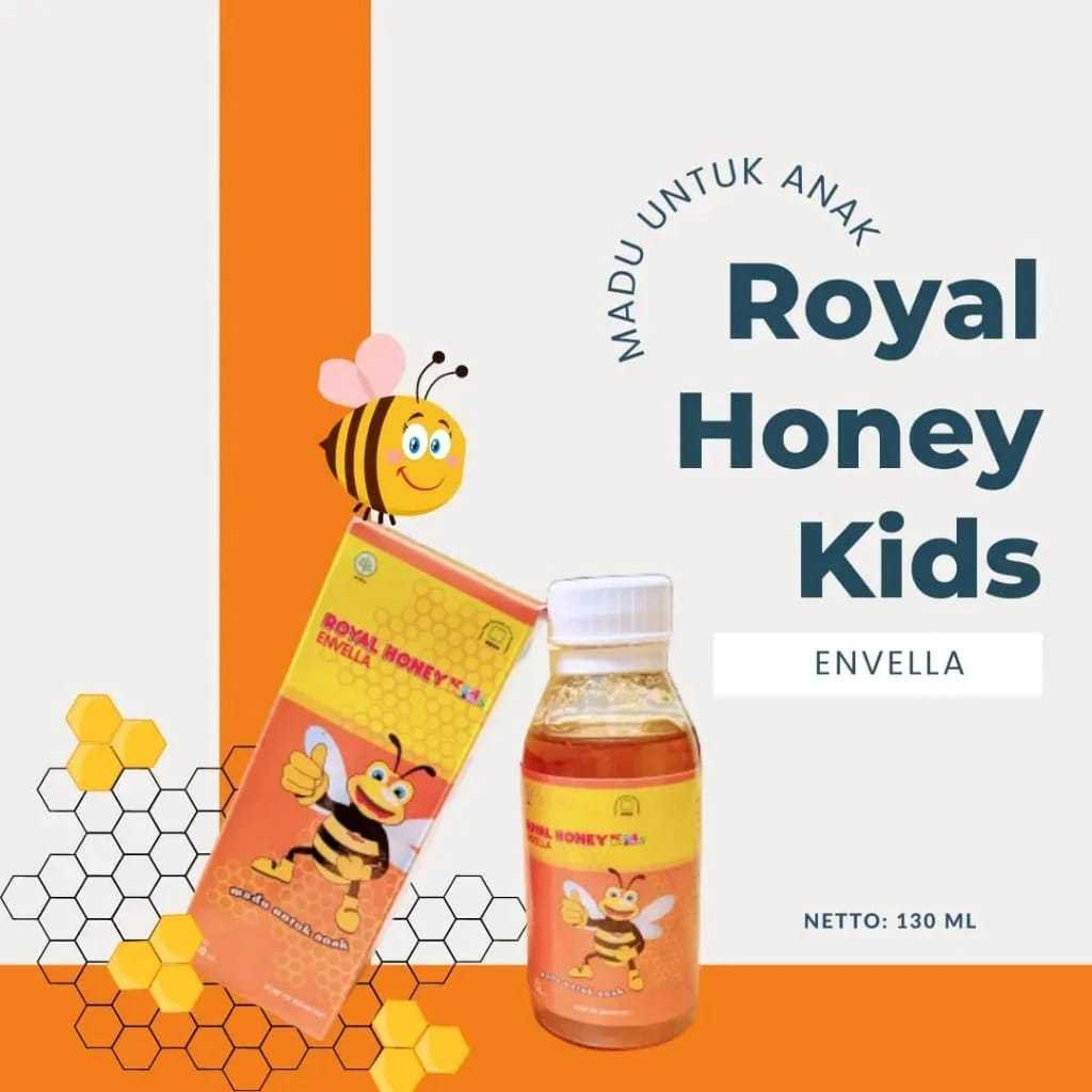 

ROYAL HONEY KIDS ENVELLA - MADU KIDS - 130ML - MENINGKATKAN KEKEBALAN TUBUH ANAK - MENINGKATKAN NAFSU MAKAN ANAK - DAYA TAHAN TUBUH - KECERDASAN - STAMINA TUBUH ANAK - MEMPERBAIKI SEL TUBUH - KIDS