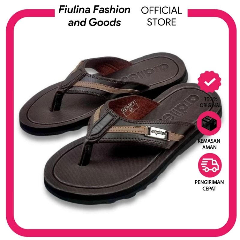FIULINA - ARDILES EKRON SANDAL CASUAL PRIA KULIT SINTETIS | SANDAL JEPIT ORIGINAL 2 WARNA