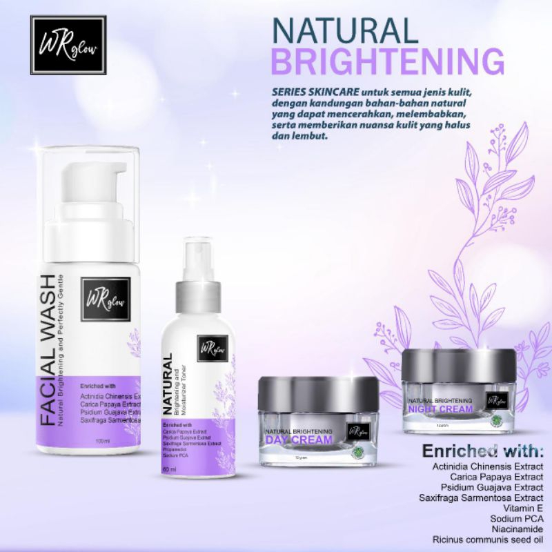 wr glow skincare natural brightening