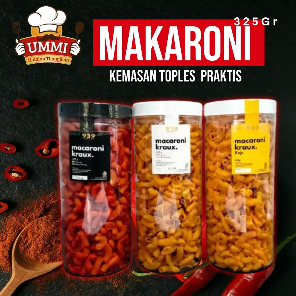 

Makaroni 325gr Makroni Macaroni Pedas Renyah Kriuk Kraux Toples