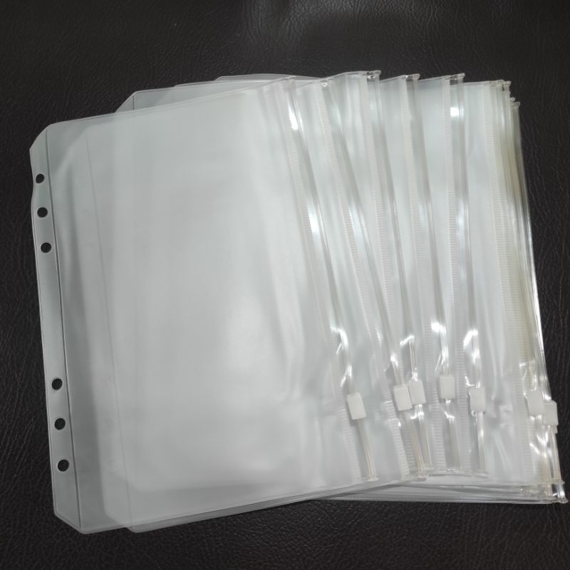 A5 ring 6 Ziplock Kantong PVC Binder