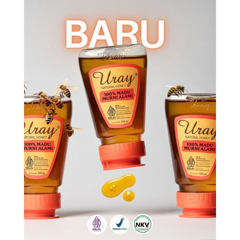 

[NEW]Madu Uray Squeeze 150gr - Madu hutan alami BPOM RI- Natural Honey Free Bubble Wrap