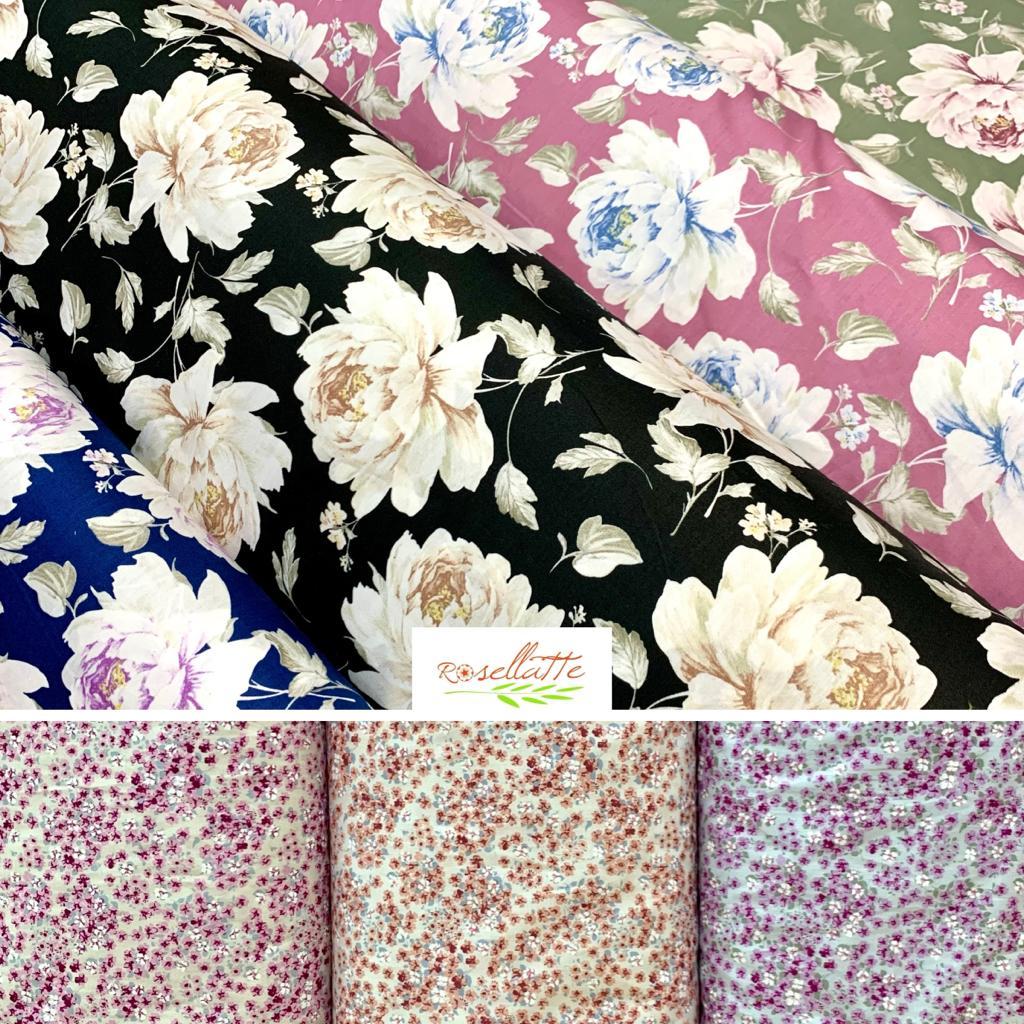 Kain Katun Jepang Motif Bunga