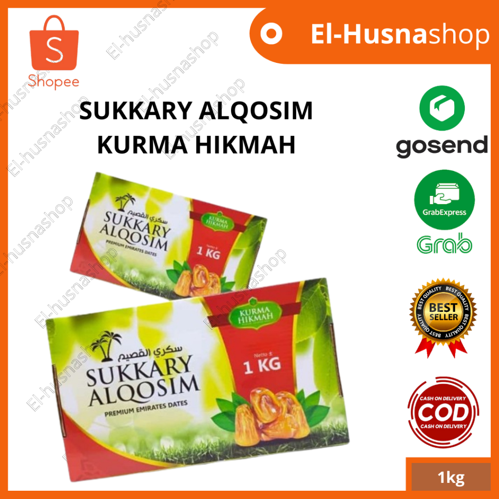 

Kurma Sukari 1kg Asli 100% Original Al Qosim Premium Dates Korma Basah Sukkary Hikmah