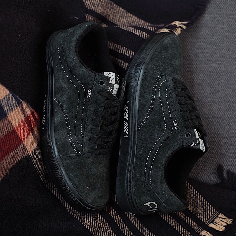 SEPATU VANS ORIGINAL RESMI OLD SKOOL PRO SKATE BMX CULT BLACK GREY