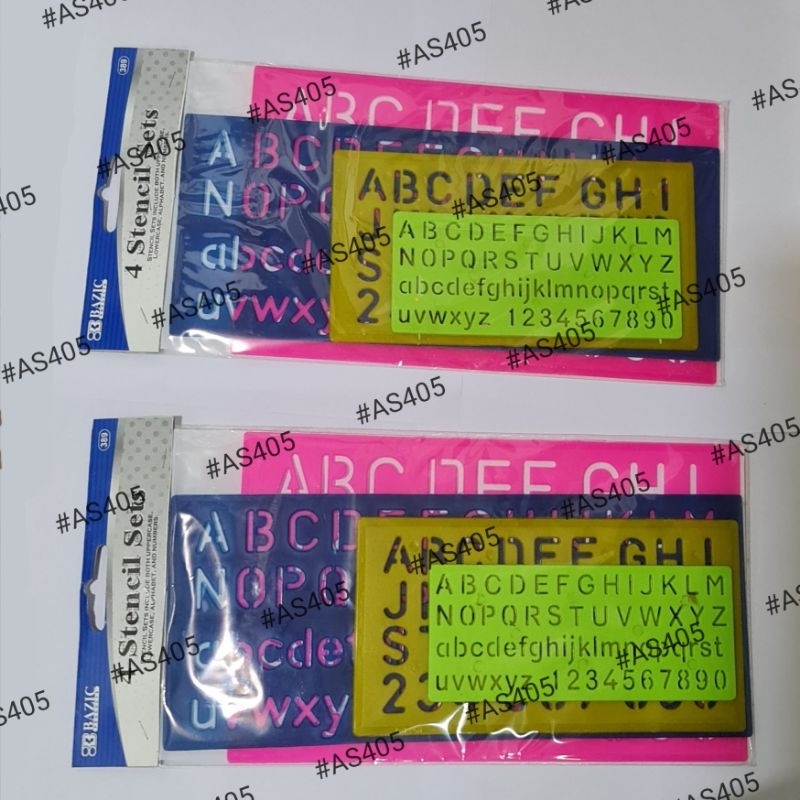 

Stencil Sets / Penggaris Huruf Angka Pola 4 pcs