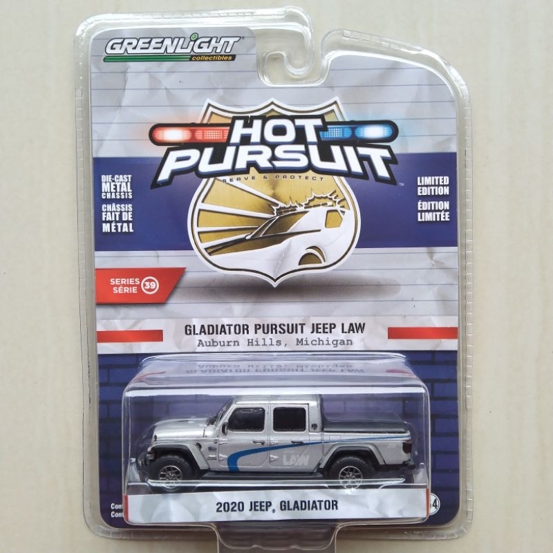 Greenlight 2020 Jeep Law Gladiator Michigan Police Hot Pursuit