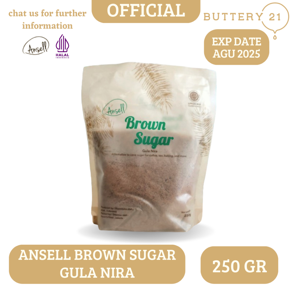 

ANSELL BROWN SUGAR 250 GR / GULA NIRA
