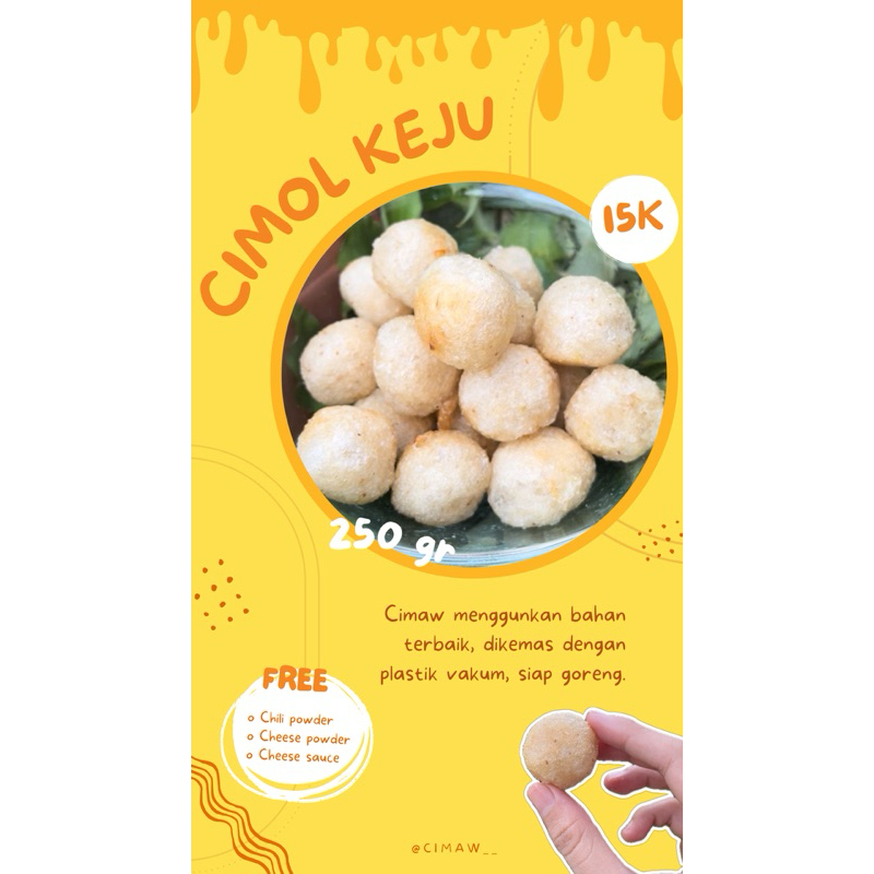 

cimol keju isi 20pcs + saus keju (cimaw) anti meledak