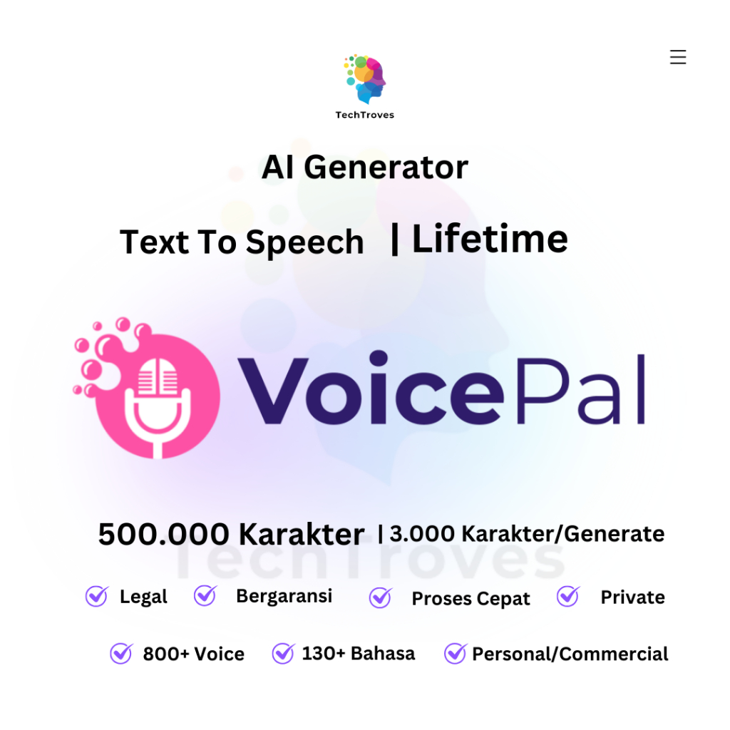 Voice Changer Voice Generator AI Voice Bahasa Indonesia Text To Speech VoicePal Merubah Text Menjadi