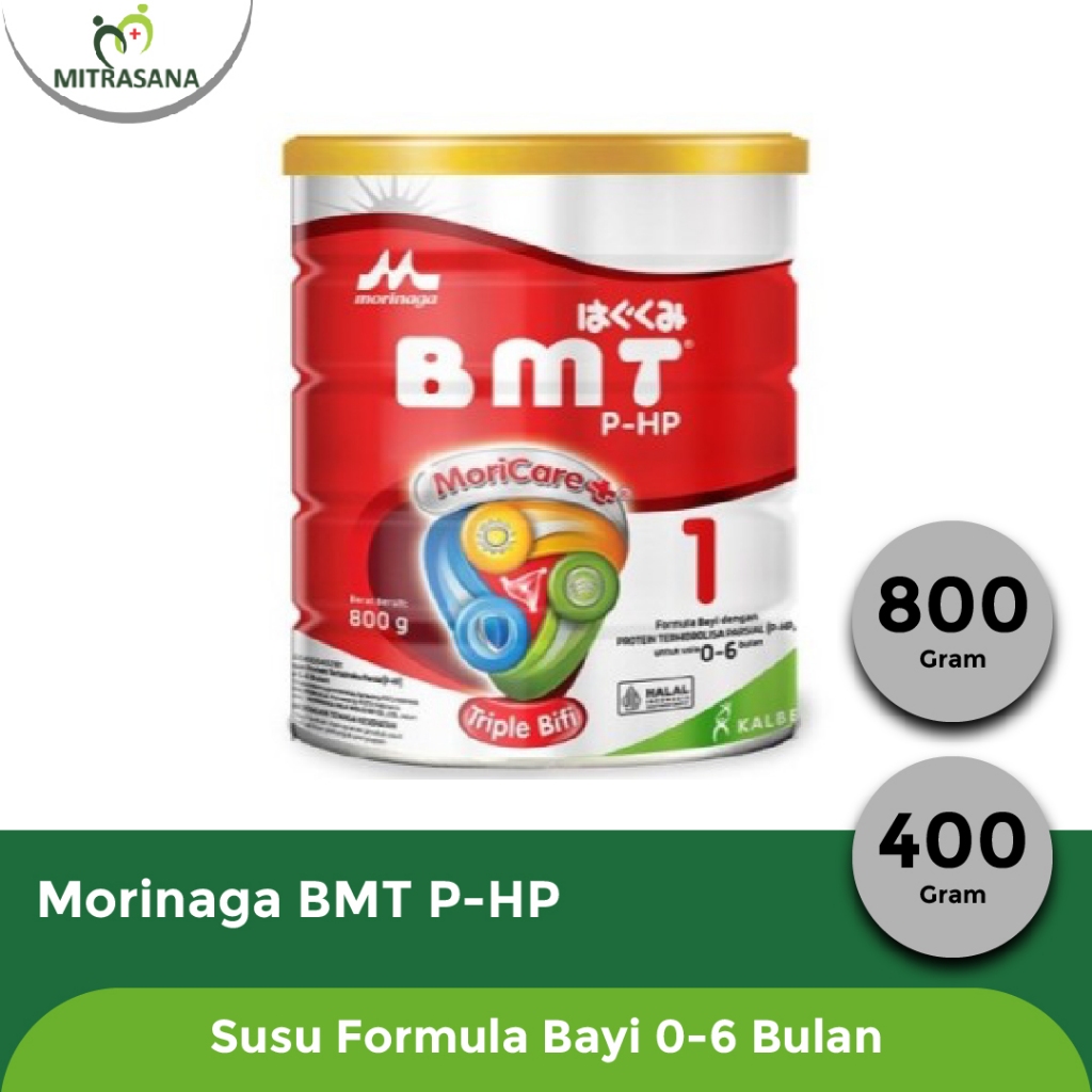 Morinaga BMT P-HP 400g 800g ~ Susu Formula Bayi 0-6 Bulan