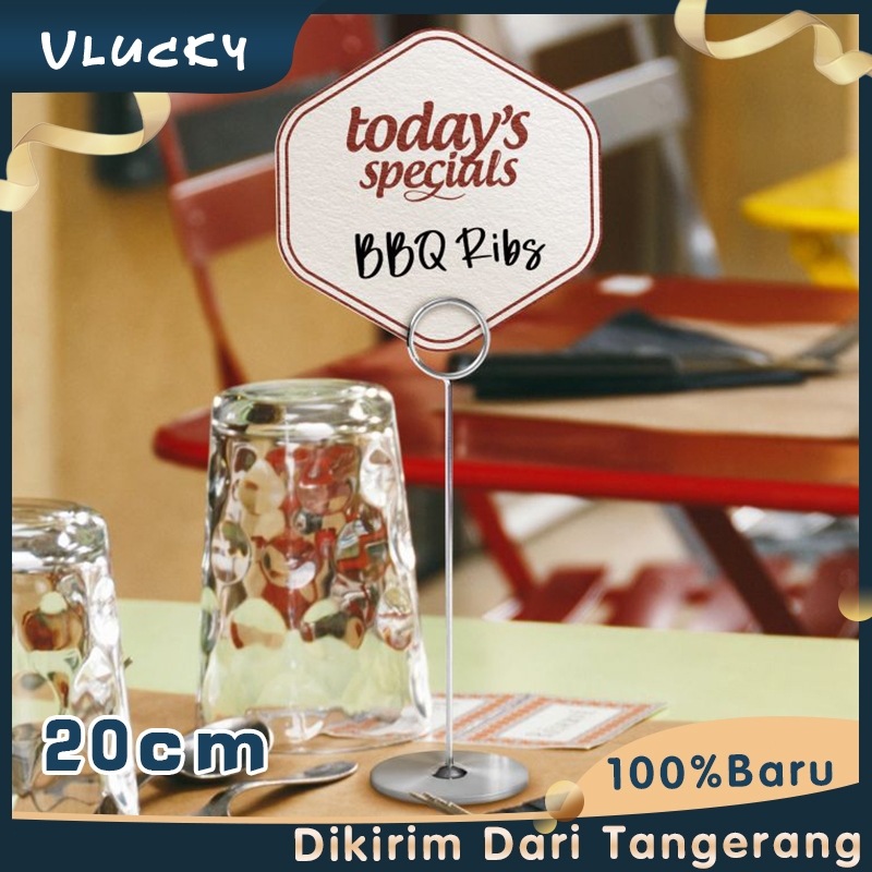 

Tiang Nomor Perak 20cm Tiang Nomor Meja Holder Table Number Menu Stand