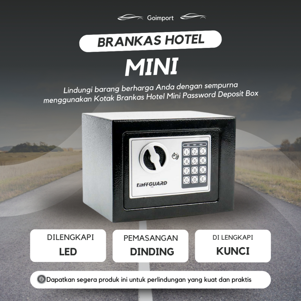 Brankas Kecil Tahan Api | Ideal untuk Sewa Kos atau Apartemen Kotak Penyimpanan Uang