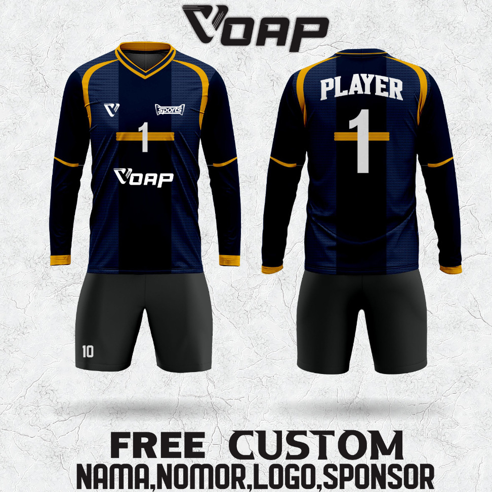 JERSEY KIPER BAJU JERSEY FUTSAL BAJU KIPER BOLA BISA CUSTOM DESIGN FULL PRINTING GRATIS NAMA LOGO DA