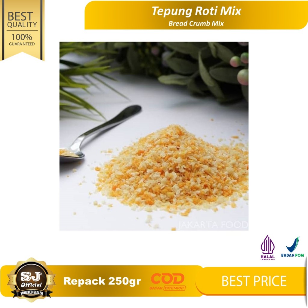 

Tepung Roti Mix 250gr / Tepung Panir Mix / PANKO / Bread Crumb Mix