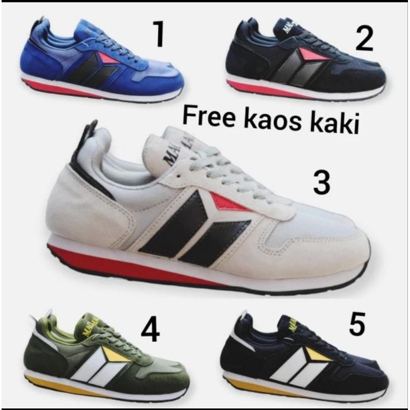 SNEAKERS MACBETH CLASSIC SIZE 39 - 43 SEPATU PRIA ARMY ABU HITAM PUTIH