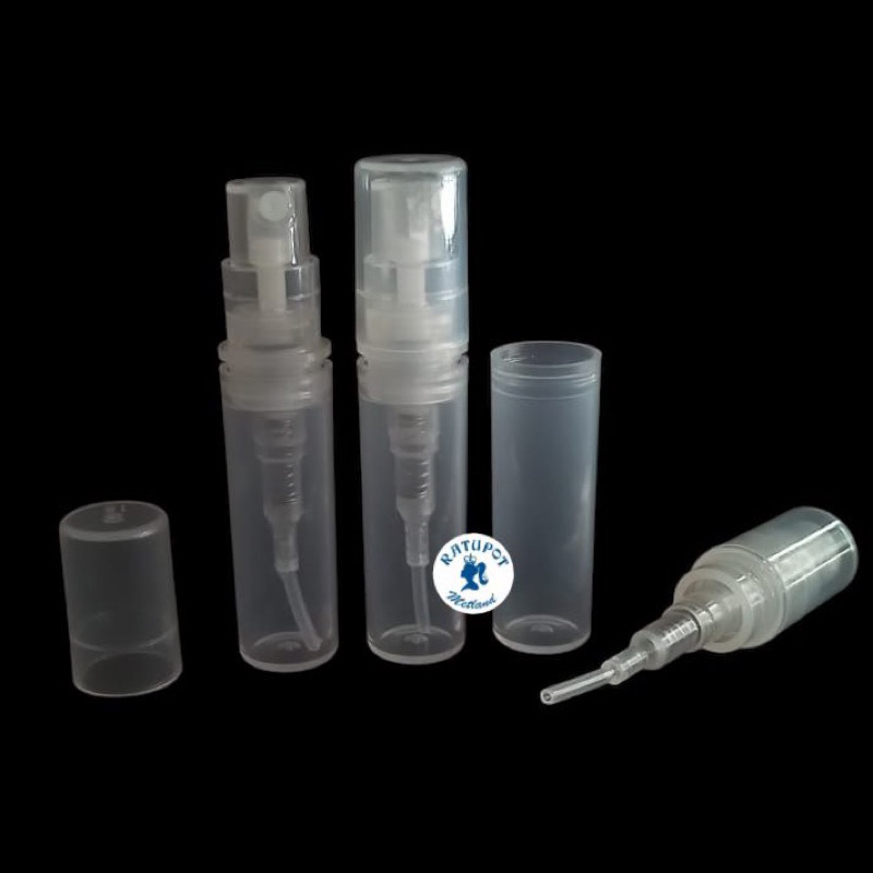 botol parfum 5 ml plastik bening spray tekan manual