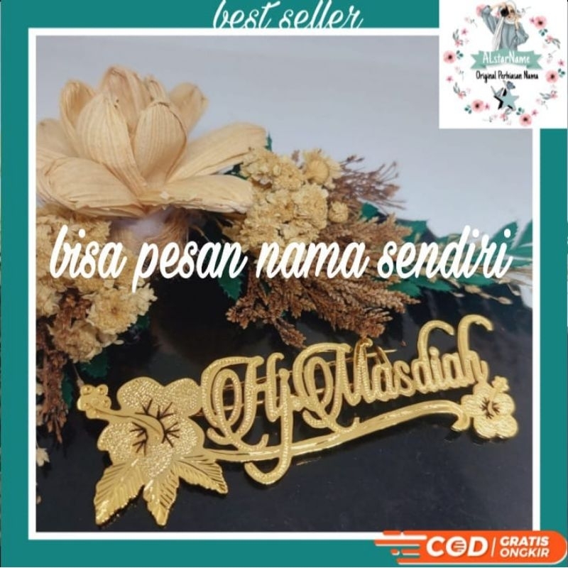BROS CUSTOM NAMA || BROS HIJAB CUSTOM || PLAT LABEL HEAVEN LIGHTS/AKSESORIS JILBAB
