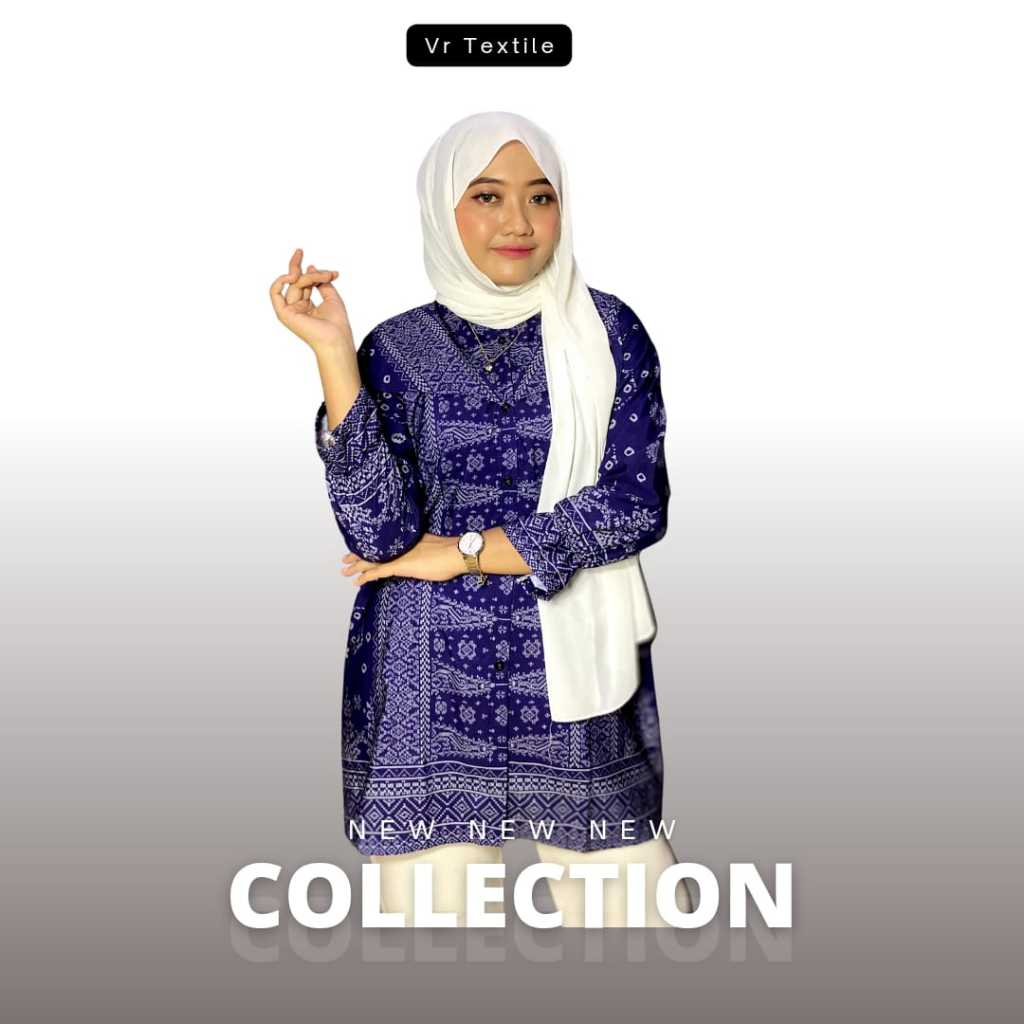 Vr Textile - Baju Batik Atasan Wanita Motif Jumputan Model B